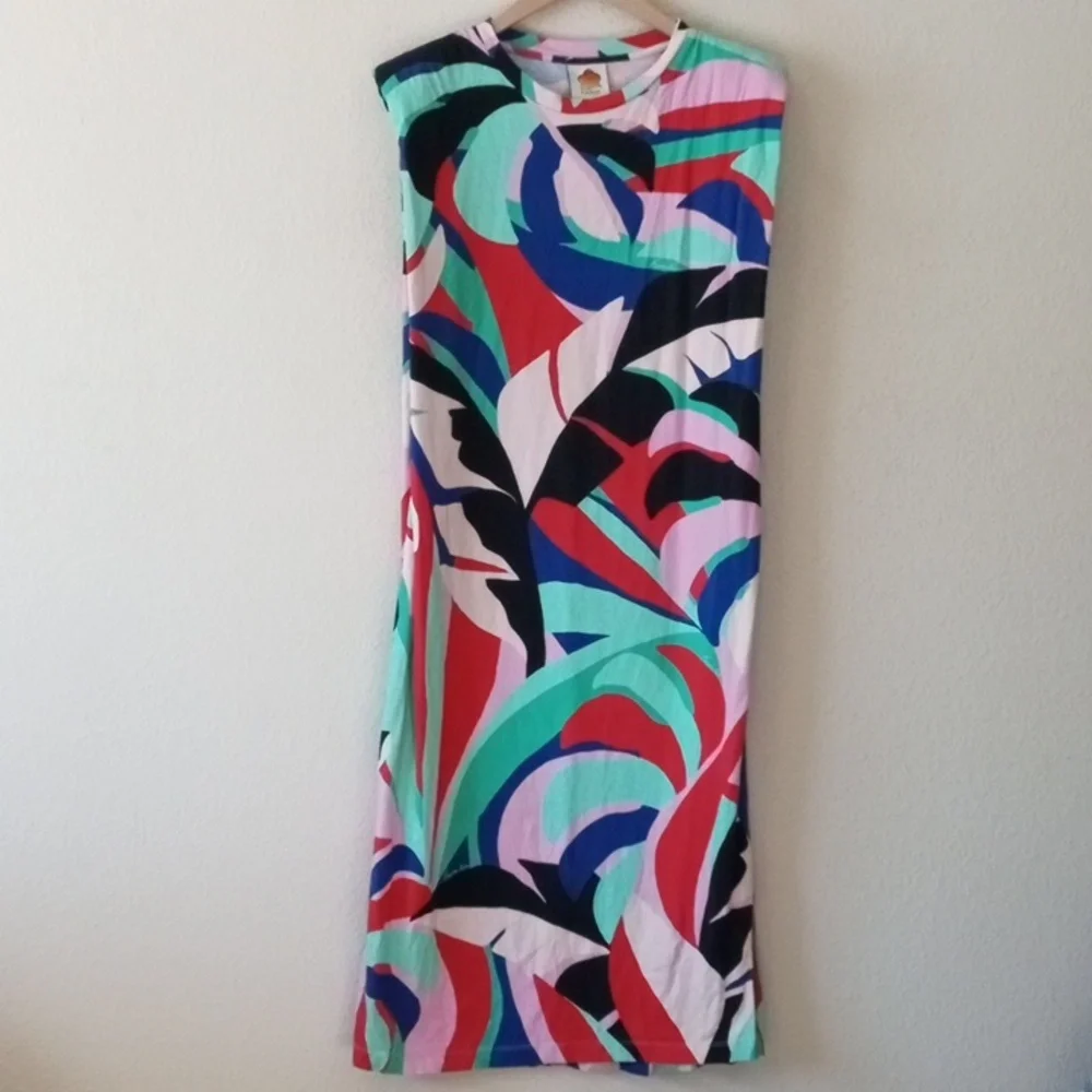 FARM Rio Colorful Abstract Midi Dress - Picture 2 of 11
